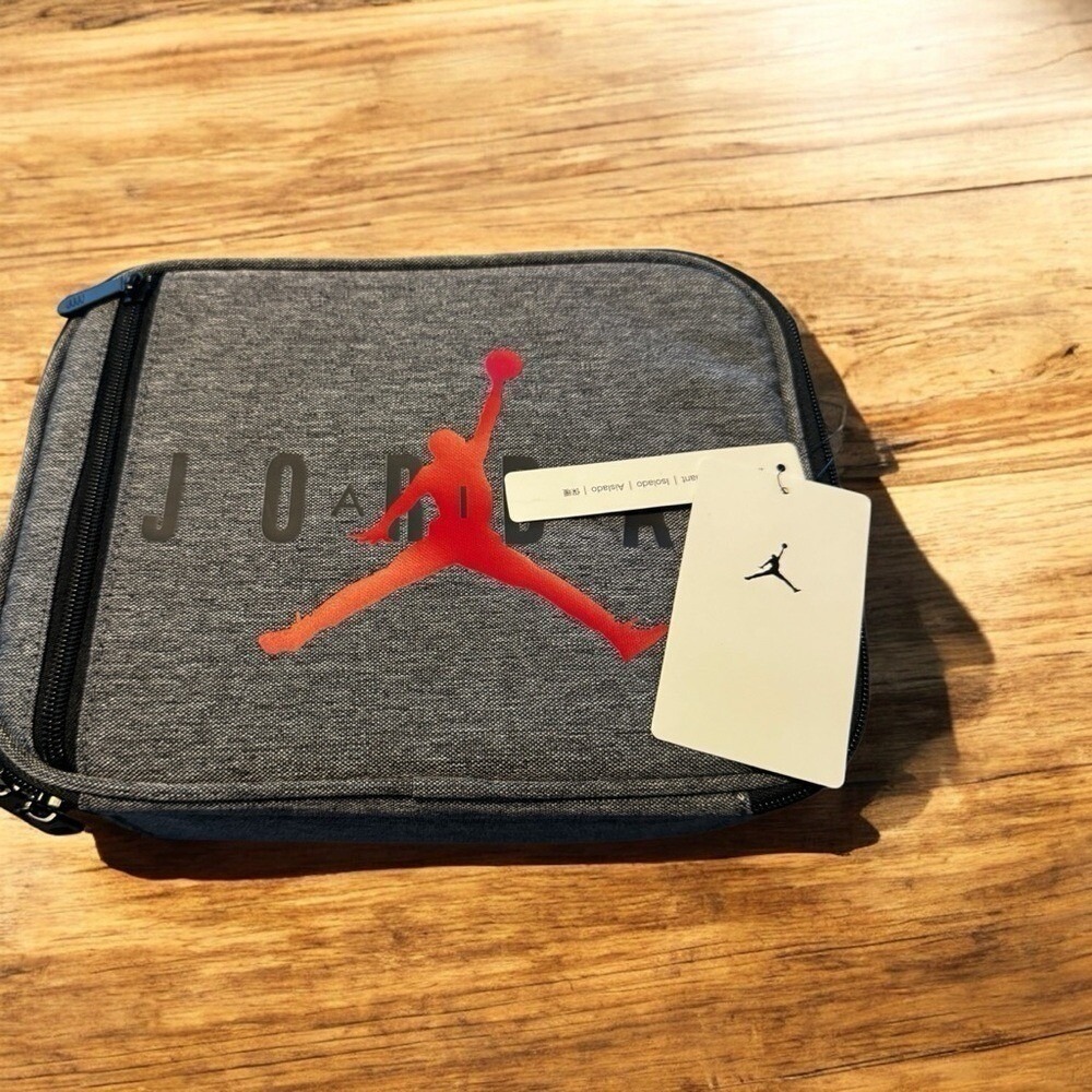 NEW! NIKE Air Jordan INSULATED LUNCH TOTE Bag Camp Work Beach CARBON HEATHER
